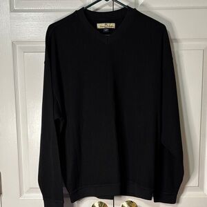 Tommy Bahama Black V-Neck Sweater for Men Sz Medium Excellent Condition